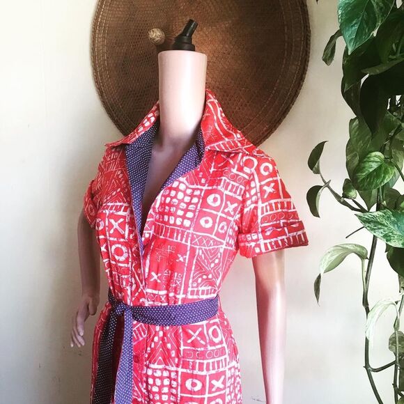 Tic Tac Toe 1960’s Vintage Mod Day Go Go Dress M L - Picture 3 of 10